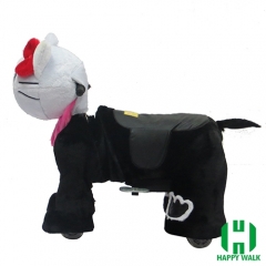 Kitty Cat Electric Walking Animal Ride for Kids Plush Animal Ride On Toy for Playground