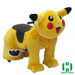 Pikachu Electric Walking Animal Ride for Kids Plush Animal Ride On Toy for Playground