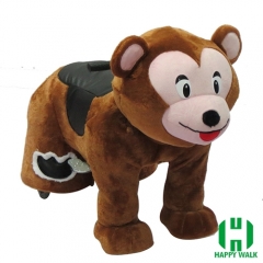 Little Monkey Electric Walking Animal Ride for Kids Plush Animal Ride On Toy for Playground