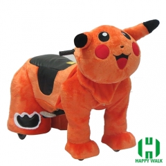 Pikachu Electric Walking Animal Ride for Kids Plush Animal Ride On Toy for Playground