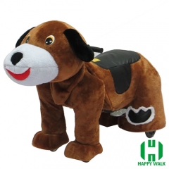 Dog Electric Walking Animal Ride for Kids Plush Animal Ride On Toy for Playground