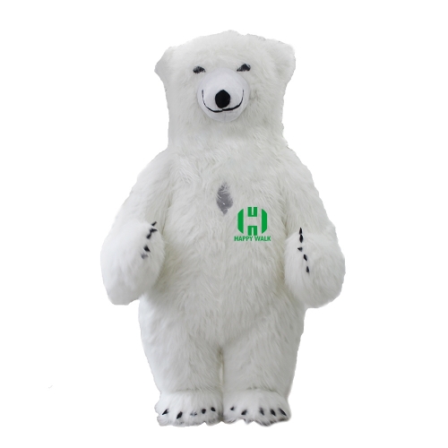 Polar Bear Inflatable Plush Movie Character Cartoon Mascot Costume for Adult