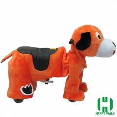 Dog Electric Walking Animal Ride for Kids Plush Animal Ride On Toy for Playground