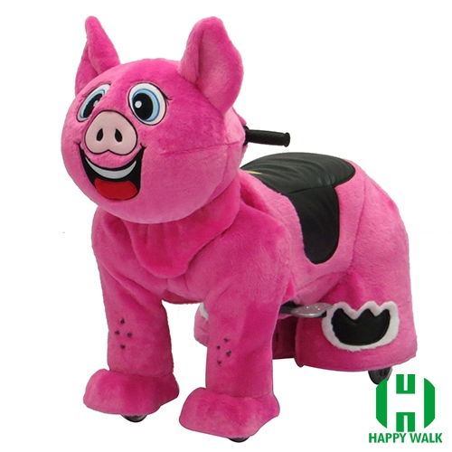 Bad Piggie Wild Animal Electric Walking Animal Ride for Kids Plush Animal Ride On Toy for Playground