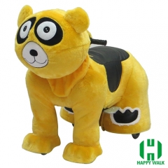 Big Black Bear Wild Animal Electric Walking Animal Ride for Kids Plush Animal Ride On Toy for Playground