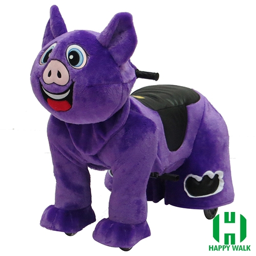 Bad Piggie Wild Animal Electric Walking Animal Ride for Kids Plush Animal Ride On Toy for Playground