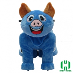 Bad Piggie Wild Animal Electric Walking Animal Ride for Kids Plush Animal Ride On Toy for Playground