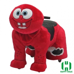 Sponge Bob Wild Animal Electric Walking Animal Ride for Kids Plush Animal Ride On Toy for Playground