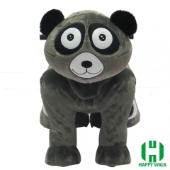 Big Black Bear Wild Animal Electric Walking Animal Ride for Kids Plush Animal Ride On Toy for Playground