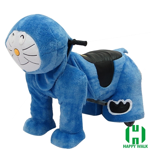 Doraemon Wild Animal Electric Walking Animal Ride for Kids Plush Animal Ride On Toy for Playground