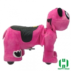 Big Black Bear Wild Animal Electric Walking Animal Ride for Kids Plush Animal Ride On Toy for Playground