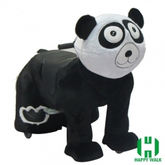 Big Black Bear Wild Animal Electric Walking Animal Ride for Kids Plush Animal Ride On Toy for Playground