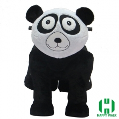 Big Black Bear Wild Animal Electric Walking Animal Ride for Kids Plush Animal Ride On Toy for Playground