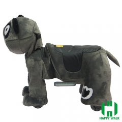 Big Black Bear Wild Animal Electric Walking Animal Ride for Kids Plush Animal Ride On Toy for Playground