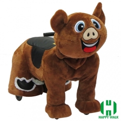 Bad Piggie Wild Animal Electric Walking Animal Ride for Kids Plush Animal Ride On Toy for Playground