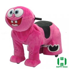 Sponge Bob Wild Animal Electric Walking Animal Ride for Kids Plush Animal Ride On Toy for Playground