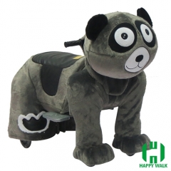 Big Black Bear Wild Animal Electric Walking Animal Ride for Kids Plush Animal Ride On Toy for Playground