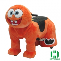 Sponge Bob Wild Animal Electric Walking Animal Ride for Kids Plush Animal Ride On Toy for Playground