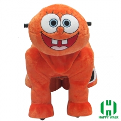 Sponge Bob Wild Animal Electric Walking Animal Ride for Kids Plush Animal Ride On Toy for Playground