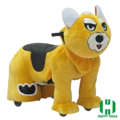 Wolf Dog Wild Animal Electric Walking Animal Ride for Kids Plush Animal Ride On Toy for Playground