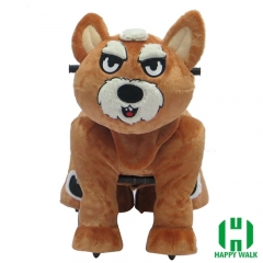 Wolf Dog Wild Animal Electric Walking Animal Ride for Kids Plush Animal Ride On Toy for Playground