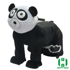 Big Black Bear Wild Animal Electric Walking Animal Ride for Kids Plush Animal Ride On Toy for Playground