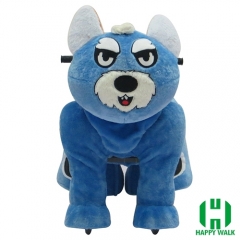 Wolf Dog Wild Animal Electric Walking Animal Ride for Kids Plush Animal Ride On Toy for Playground