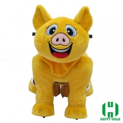 Bad Piggie Wild Animal Electric Walking Animal Ride for Kids Plush Animal Ride On Toy for Playground