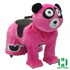 Big Black Bear Wild Animal Electric Walking Animal Ride for Kids Plush Animal Ride On Toy for Playground