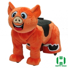 Bad Piggie Wild Animal Electric Walking Animal Ride for Kids Plush Animal Ride On Toy for Playground