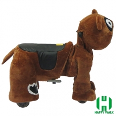 Big Black Bear Wild Animal Electric Walking Animal Ride for Kids Plush Animal Ride On Toy for Playground