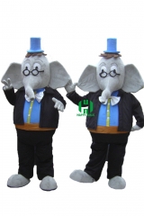 Elephant Wild Animal Character Custom Adult Walking Fur Human Animal Party Plush Movie Character Cartoon Mascot Costume for Adult