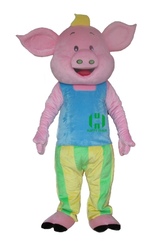 Pig Farm Animal Character Custom Adult Walking Fur Human Animal Party Plush Movie Character Cartoon Mascot Costume for Adult