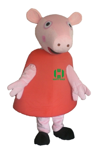 Pig Farm Animal Character Custom Adult Walking Fur Human Animal Party Plush Movie Character Cartoon Mascot Costume for Adult