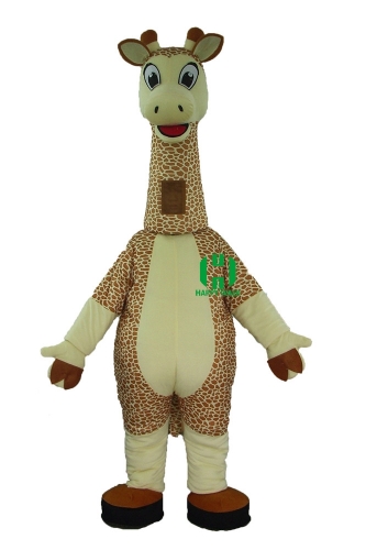Giraffe Wild Animal Character Custom Adult Walking Fur Human Animal Party Plush Movie Character Cartoon Mascot Costume for Adult