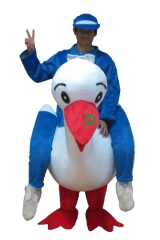Ostrich Ride on Character cosplay Custom Adult Walking Fur Human Animal Party Plush Movie Character Cartoon Mascot Costume for Adult