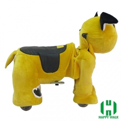 Pekingese Dog Animal Electric Walking Animal Ride for Kids Plush Animal Ride On Toy for Playground