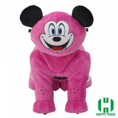 Mouse Animal Electric Walking Animal Ride for Kids Plush Animal Ride On Toy for Playground