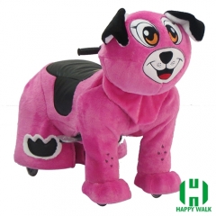 Pekingese Dog Animal Electric Walking Animal Ride for Kids Plush Animal Ride On Toy for Playground