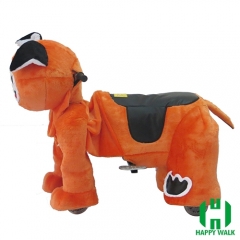 Pekingese Dog Animal Electric Walking Animal Ride for Kids Plush Animal Ride On Toy for Playground