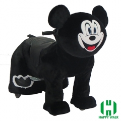 Mouse Animal Electric Walking Animal Ride for Kids Plush Animal Ride On Toy for Playground