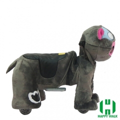 Dairy Cow Animal Electric Walking Animal Ride for Kids Plush Animal Ride On Toy for Playground