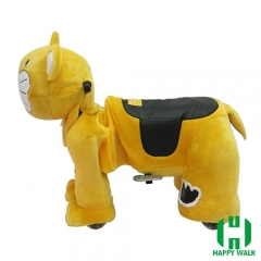 Baby Tiger Dog Animal Electric Walking Animal Ride for Kids Plush Animal Ride On Toy for Playground