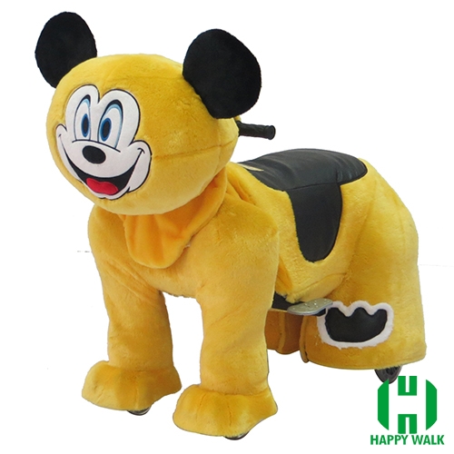 Mouse Animal Electric Walking Animal Ride for Kids Plush Animal Ride On Toy for Playground