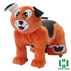 Pekingese Dog Animal Electric Walking Animal Ride for Kids Plush Animal Ride On Toy for Playground