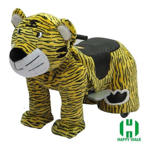 The King Tiger Animal Electric Walking Animal Ride for Kids Plush Animal Ride On Toy for Playground