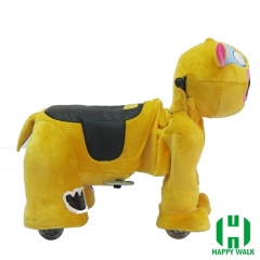 Dairy Cow Animal Electric Walking Animal Ride for Kids Plush Animal Ride On Toy for Playground