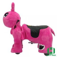 Qizai Animal Electric Walking Animal Ride for Kids Plush Animal Ride On Toy for Playground