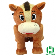 Horse Tiger Animal Electric Walking Animal Ride for Kids Plush Animal Ride On Toy for Playground