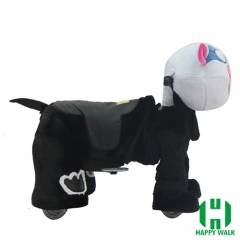 Dairy Cow Animal Electric Walking Animal Ride for Kids Plush Animal Ride On Toy for Playground